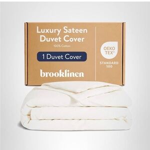 Brooklinen Sateen Duvet Cover - Soft Cream